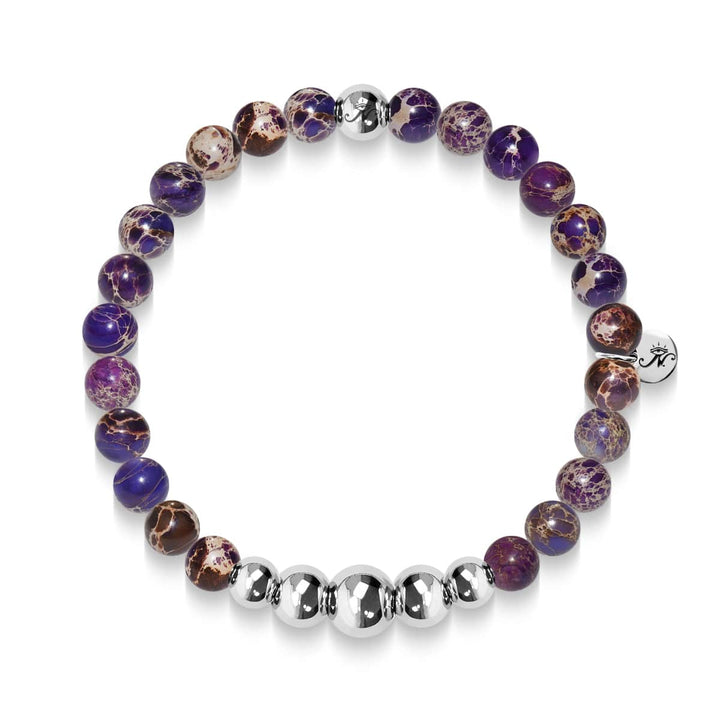 Imaginative | Silver Aura Purple Regalite Bracelet