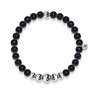 Creativity | Silver Aura Blue Sandstone Bracelet
