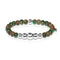 Perseverance | Silver Aura New Green Agate Bracelet