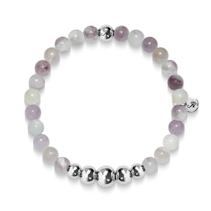 Sincerity | Silver Aura Pink Apyrite Bracelet