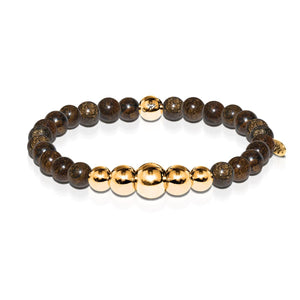 Rational | Gold Aura Bronzite Bracelet