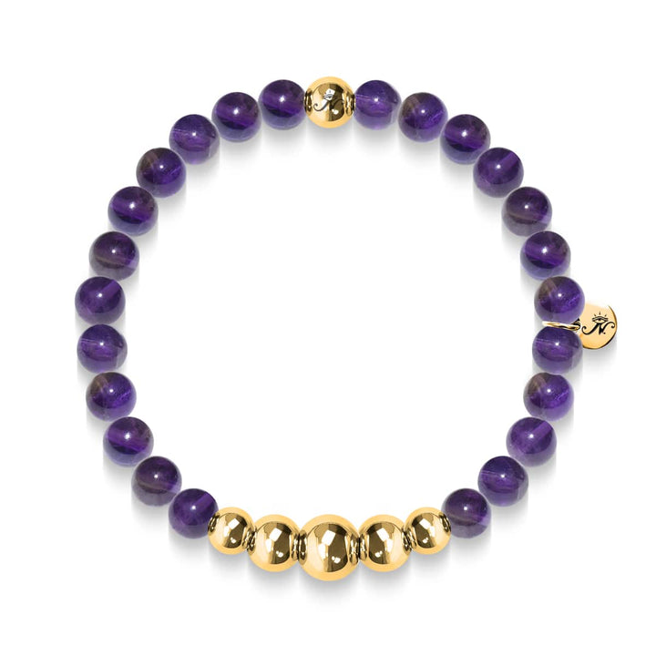 Intuitive | Gold Aura Amethyst Bracelet