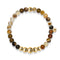 Abundance | Gold Aura Grey Line Agate Bracelet