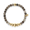 Awakening | Gold Aura Silver Leaf Jasper Bracelet