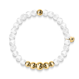 Adventurous | Gold Aura White Line Brown Agate