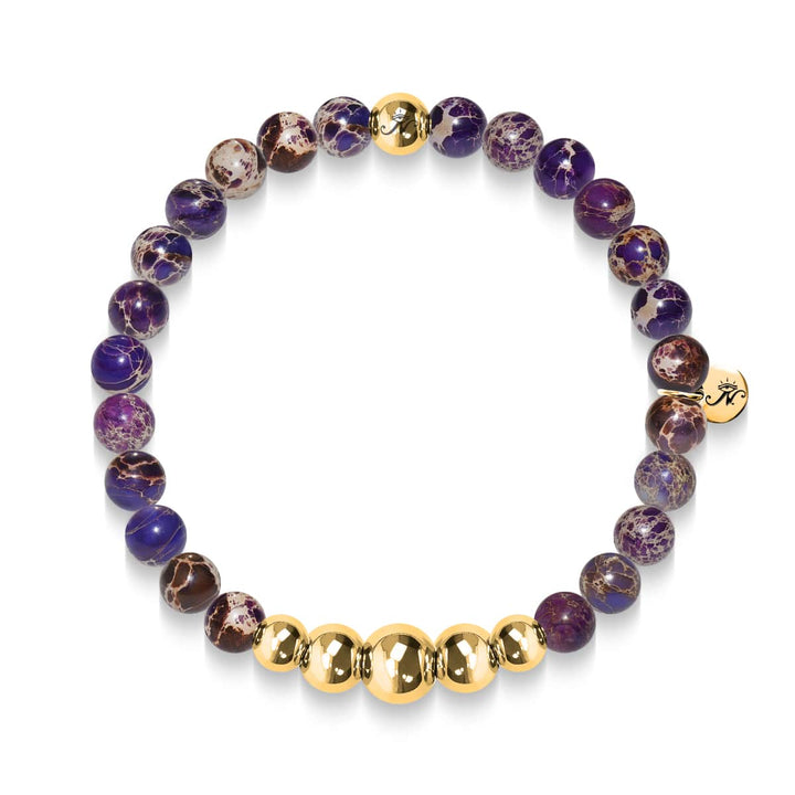 Imaginative | Gold Aura Purple Regalite Bracelet