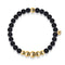 Creativity | Gold Aura Blue Sandstone Bracelet