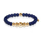 Integrity | Gold Aura Lapis Bracelet
