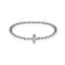 Blessed | 18k White Gold Vermeil | .925 Sterling Silver | Cubic Zirconia Crystal Cross Bracelet