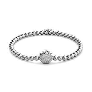 Playa | Silver | Crystal Sea Shell Charm Bracelet