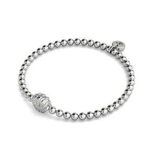 Playa | Silver | Crystal Sea Shell Charm Bracelet