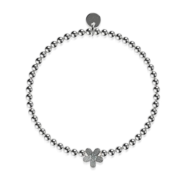 Flower Power | Silver | Crystal Charm Bracelet