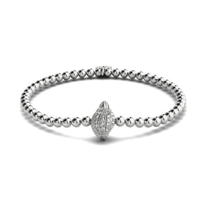 Isla | Silver | Crystal Conch Shell Charm Bracelet