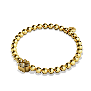 Paw | 18k Gold | Crystal Kitty Print