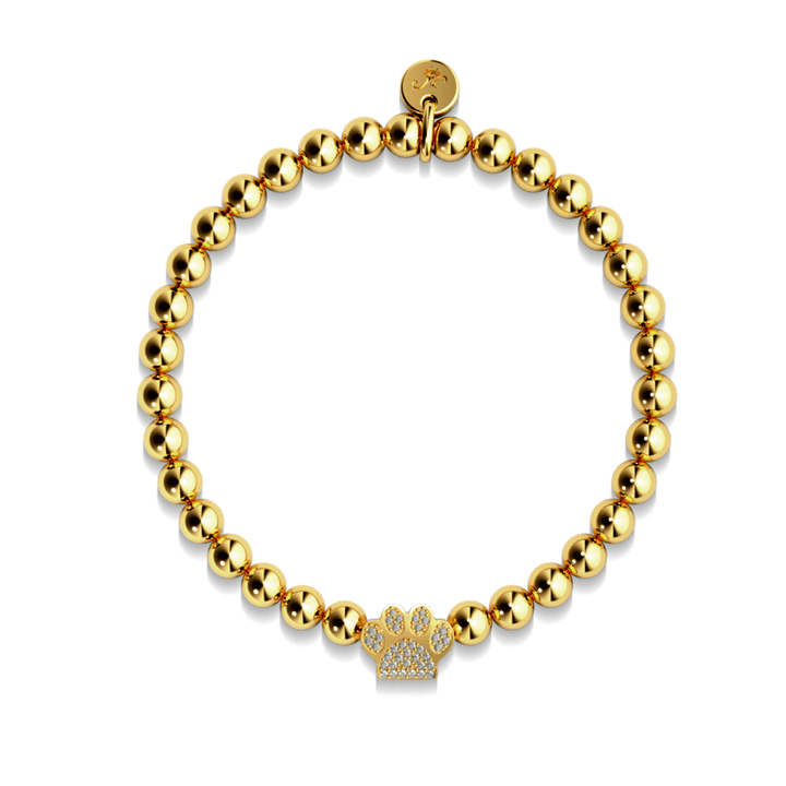 Paw | 18k Gold | Crystal Kitty Print