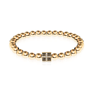 Lucky | 18k Gold | Crystal Dice Charm Bracelet