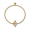 Queen | 18k Gold | Crystal Honeybee Charm Bracelet