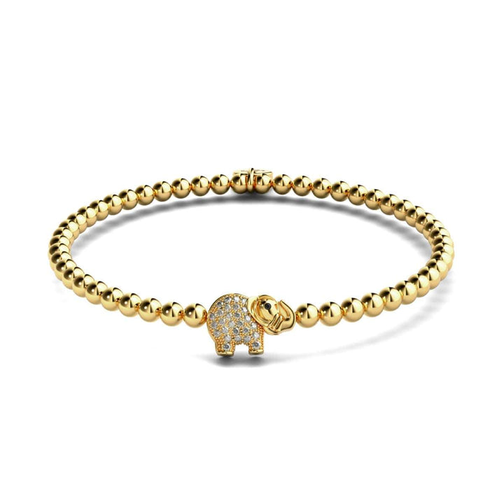 Sanctuary | 18k Gold | Crystal Elephant Charm Bracelet