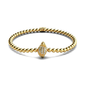 Isla | 18k Gold | Crystal Conch Shell Charm Bracelet