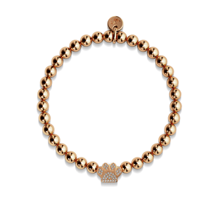 Paw | 18k Rose Gold | Crystal Kitty Print