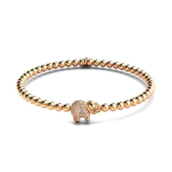 Sanctuary | 18k Rose Gold | Crystal Elephant Charm Bracelet