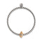 Isla | 18k Rose Gold & Silver | Crystal Conch Shell Charm Bracelet