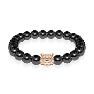 Leopard | Gunmetal & 18k Rose Gold | Crystal Cat
