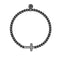 Blessed | Gunmetal | Crystal Cross Charm Bracelet | Men's