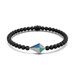 Kite | Gunmetal |  Enamel | Crystal Charm Bracelet