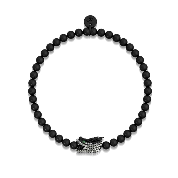 Dracarys | Gunmetal | Crystal Dragon Charm Bracelet | Men's
