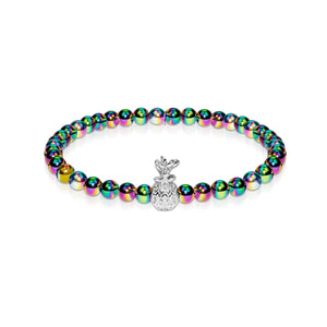 Pina Colada | Unicorn Silver | Crystal Pineapple Bracelet