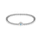 March | Aquamarine Birthstone | Silver | Crystal Heart Bracelet