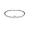 April | White Crystal Birthstone | Silver | Crystal Heart Bracelet