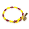 Red & Yellow | Gold Glass Crystal Expandable Bangle