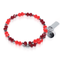 Red | Silver Glass Crystal Expandable Bangle
