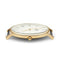 Lansdowne - Designer Watch Timepiece in Gold with Genuine Black Leather and Roman Numerals Style Face - Case