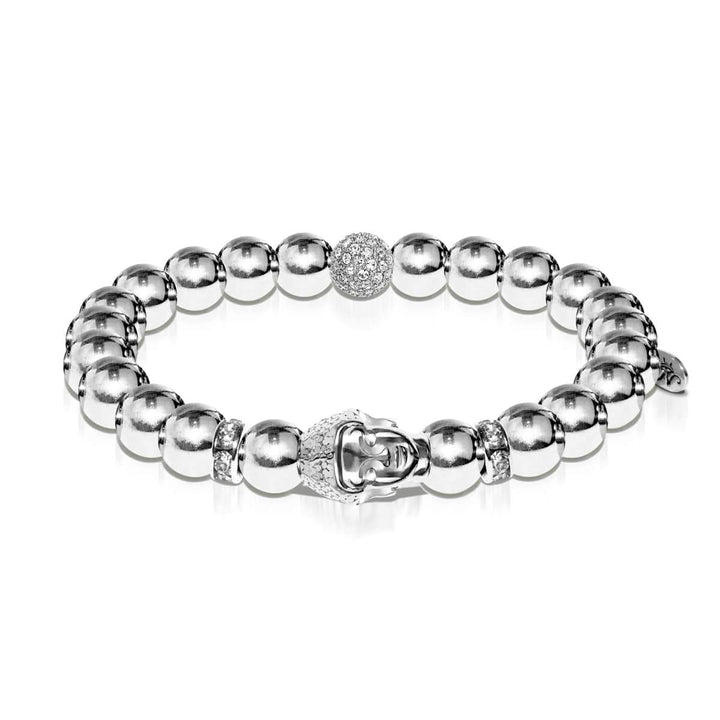 Enlightenment | White Gold | Buddha Bracelet