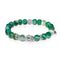 Astral Adventurer | White Gold Buddha | Green Striped Faceted Agate Bracelet