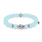 Divination | White Gold Buddha | Sky Blue Agate Bracelet