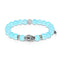 Gaia | White Gold Buddha | Blue Jade Bracelet