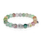 Four Noble Truths | White Gold Buddha | Light Green Faceted Agate Bracelet
