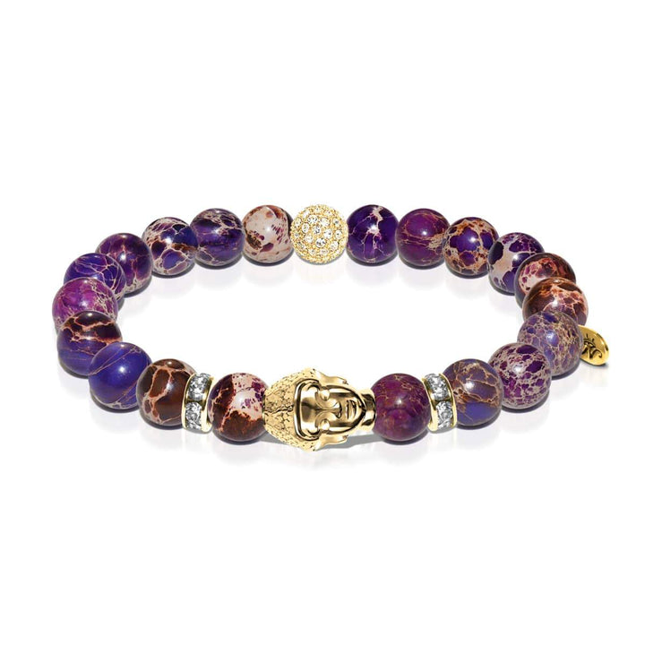 Inner Child | Gold Buddha | Purple Regarte Bracelet