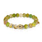 Metaphysical | Gold Buddha | Olive Green Striped Agate Bracelet