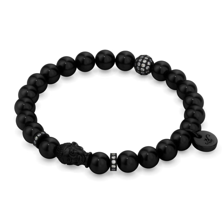 Nirvana | Gunmetal Steel | Buddha Bracelet | Men's