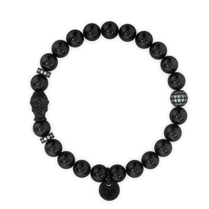 Nirvana | Gunmetal Steel | Buddha Bracelet | Men's