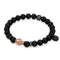 Gunmetal and 18k Rose Gold | Gilded Buddha Bracelet | Men's