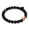 Gunmetal and 18k Rose Gold | Gilded Buddha Bracelet | Men's