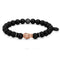 Gunmetal and 18k Rose Gold | Gilded Buddha Bracelet | Men's