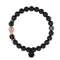 Gunmetal and 18k Rose Gold | Gilded Buddha Bracelet | Men's