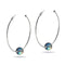 Grey | Silver | Mermaid Glass Hoop Earrings